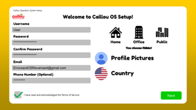 Caillou OS (2024 Edition) - Errors & OS Games Image