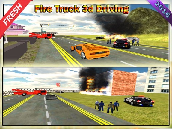 Fire Truck Driving 2016 Adventure – Real Firefighter Simulator with Emergency Parking and Fire Brigade Sirens screenshot