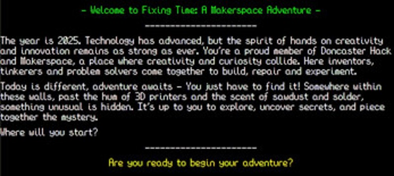 Fixing Time: A Hack & Makerspace Adventure (TALP) Image