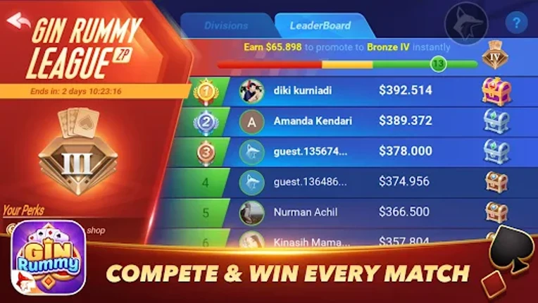 Gin Rummy ZingPlay screenshot