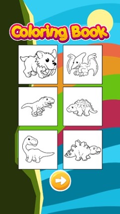 Little Dinosaur Coloring Pages Kids Painting Games screenshot