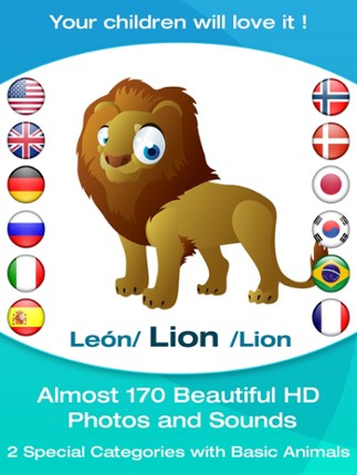 Safari and Jungle Animal Picture Flashcards for Babies, Toddlers or Preschool (Free) screenshot