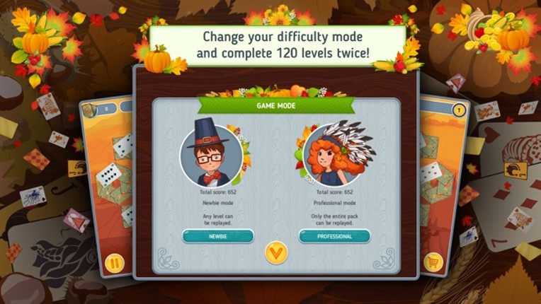 Solitaire Match 2 Cards Free. Thanksgiving Day Card Game Image