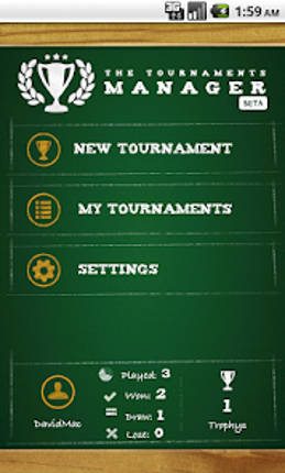 The Tournaments Manager screenshot
