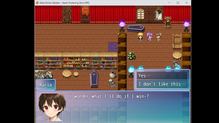 Male Shrine Maiden Heart-Fluttering Short RPG screenshot