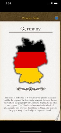 Germany. The Wonder Atlas Quiz screenshot