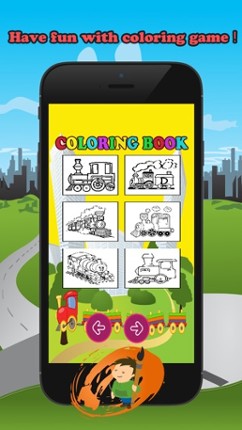 Train Friends Coloring Book for children age 1-10: Games free for Learn to use finger to drawing or coloring with each coloring pages screenshot