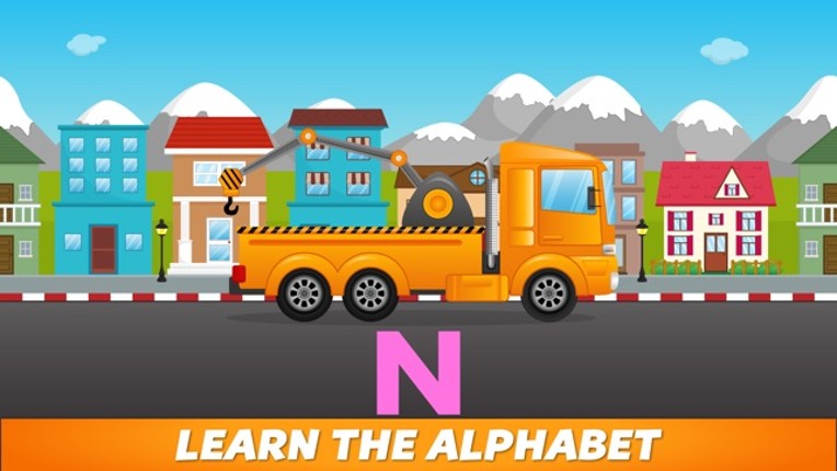 ABC Tow Truck Free - an alphabet fun game for preschool kids learning ABCs and love Trucks and Things That Go Image