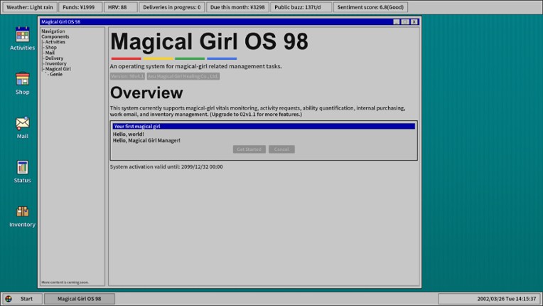 Magical Girl OS 98 screenshot