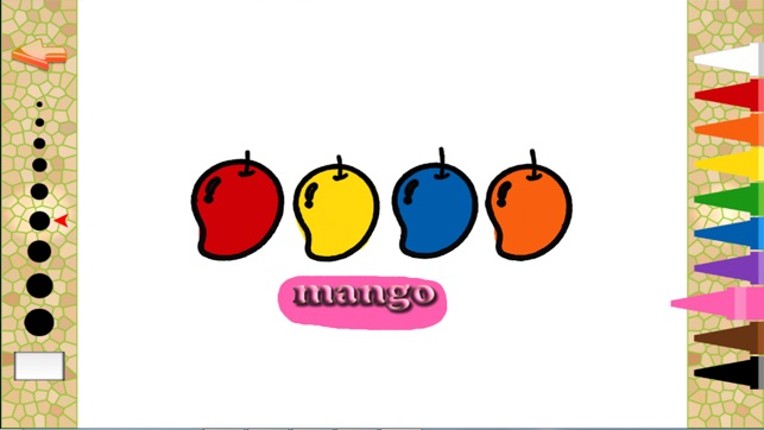 Vocabulary fruit Coloring Book screenshot