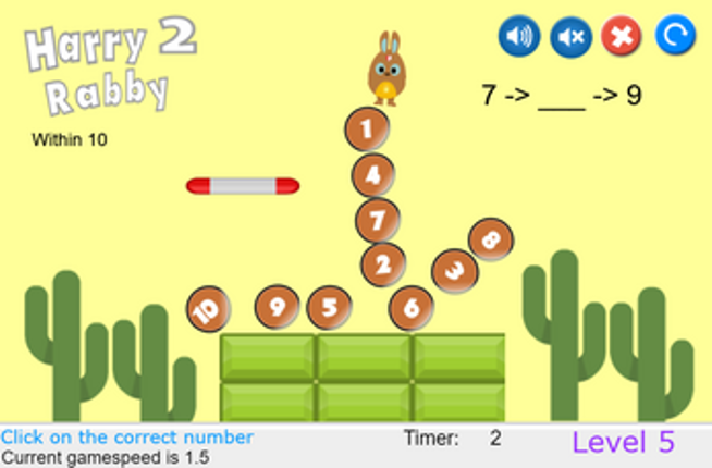 HarryRabby 2 Elementary Math - Missing number in a sequence screenshot