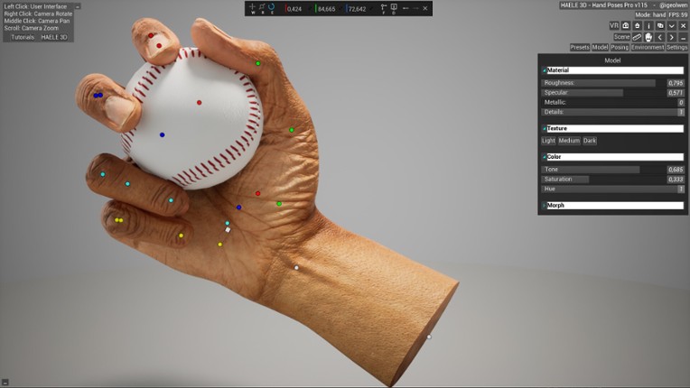 HAELE 3D - Hand Poses Pro - Drawing References screenshot