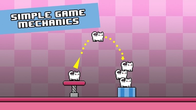 Cat-A-Pult: Endless stacking of 8-bit kittens screenshot