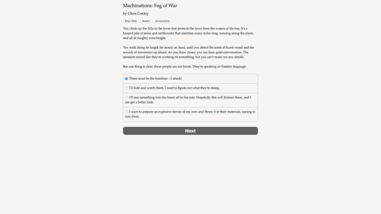 Machinations: Fog of War screenshot