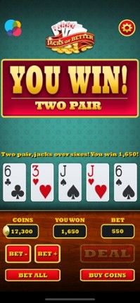 Video Poker ( Jacks or Better) screenshot