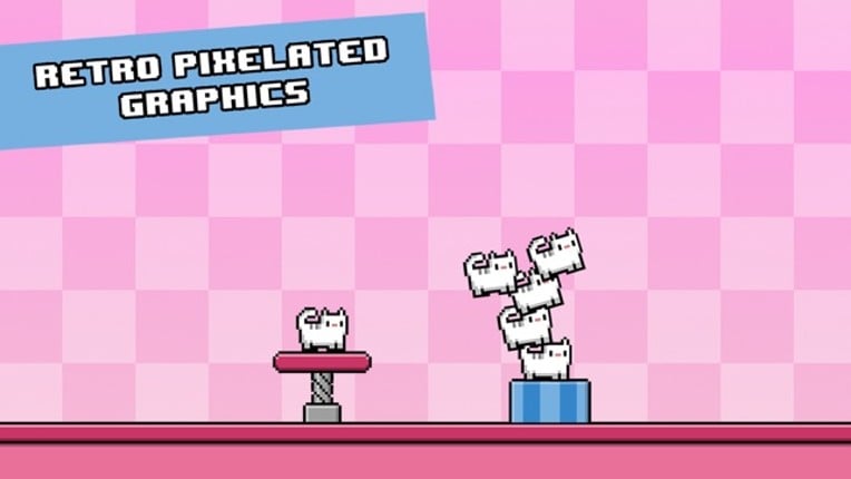 Cat-A-Pult: Endless stacking of 8-bit kittens Image