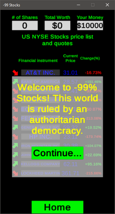 -99 Stocks screenshot