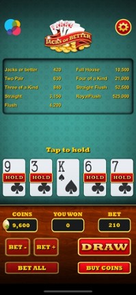 Video Poker ( Jacks or Better) screenshot