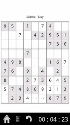 Sudoku screenshot