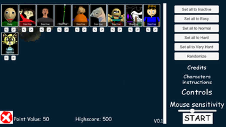 Baldi in ultimate crossover (Baldi basic custom game) screenshot