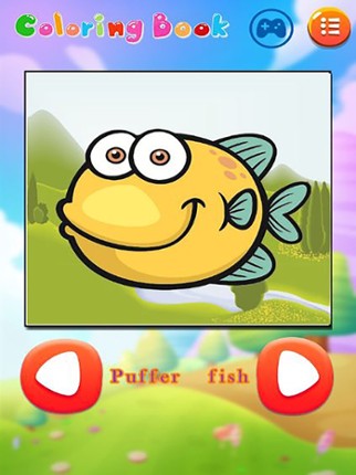 Learning Aquatic Animal Coloring for kids screenshot