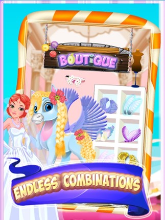 Unicorn &amp; Pony Wedding Day - A virtual pet horse marriage makeover game screenshot