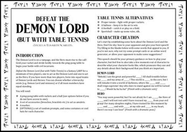 Defeat the Demon Lord (but with Table Tennis) Image