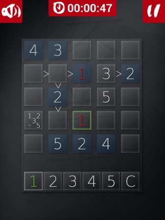 Futoshiki puzzle screenshot