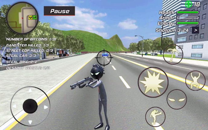 Amazing Crime Rope Stickman screenshot