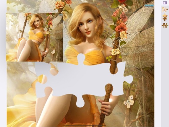 Jigsaw Puzzles Mysterious Girl screenshot