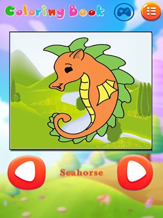 Learning Aquatic Animal Coloring for kids screenshot