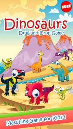 Dinosaurs Drag And Drop Shadow Matching Kids Games screenshot