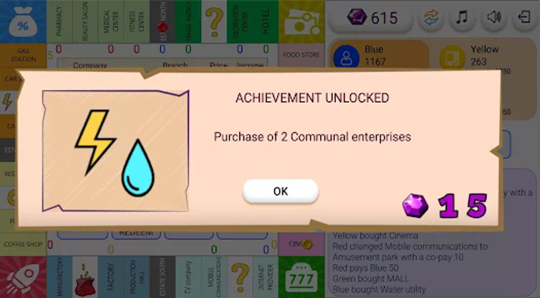 Monopolist Business Dice Board screenshot