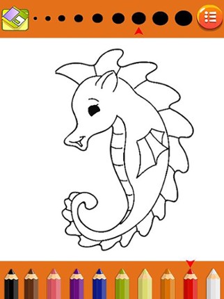 Learning Aquatic Animal Coloring for kids screenshot