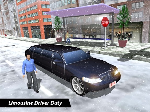 Limo Driver free 3D simulator-Offroad Snow Mania screenshot