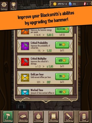 Medieval Clicker Blacksmith screenshot