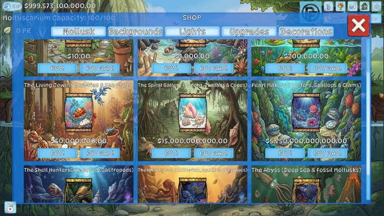 Molluscarium screenshot