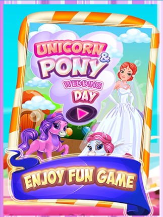 Unicorn &amp; Pony Wedding Day - A virtual pet horse marriage makeover game screenshot