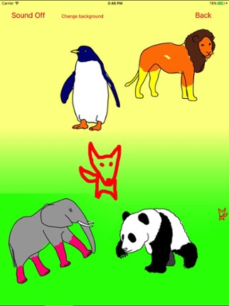 Zoo Animal Movin Coloring Book screenshot