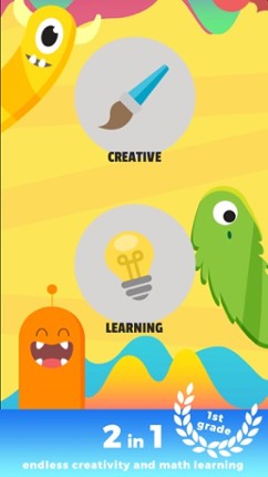 Kids Monster Creator - early math calculations using voice recording and make funny monster images screenshot