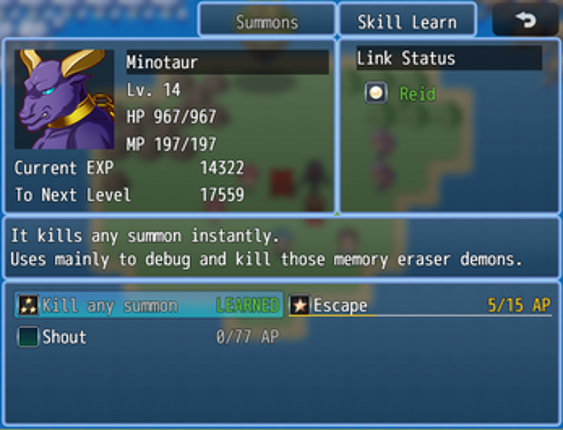 [Summons]Skill Learning- RPG Maker MZ Plugin Image