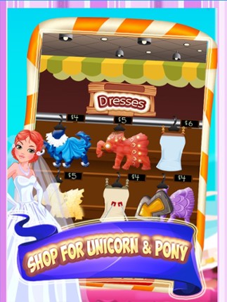 Unicorn &amp; Pony Wedding Day - A virtual pet horse marriage makeover game screenshot