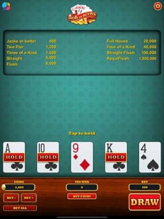Video Poker ( Jacks or Better) screenshot