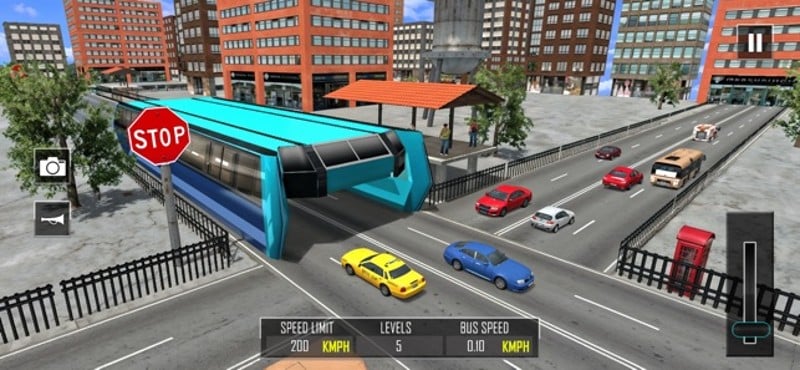 Futuristic Bus Driving Tour 3D Image