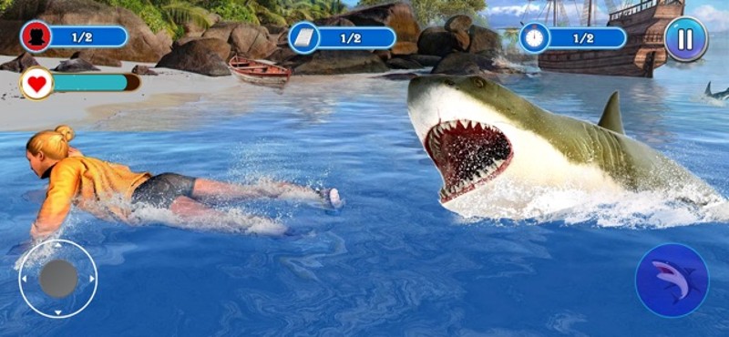 Angry Shark Attack Games 2024 screenshot