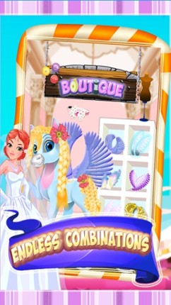 Unicorn &amp; Pony Wedding Day - A virtual pet horse marriage makeover game screenshot