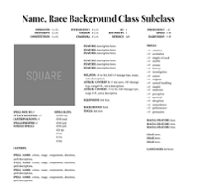 D&D 5e Character Sheet Layouts Image