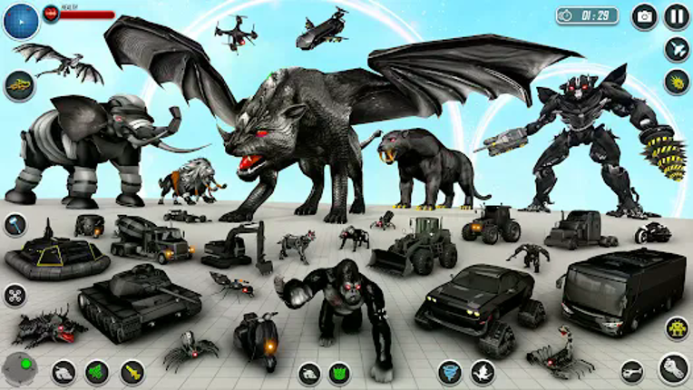 Multi Animal Robot Car Games screenshot