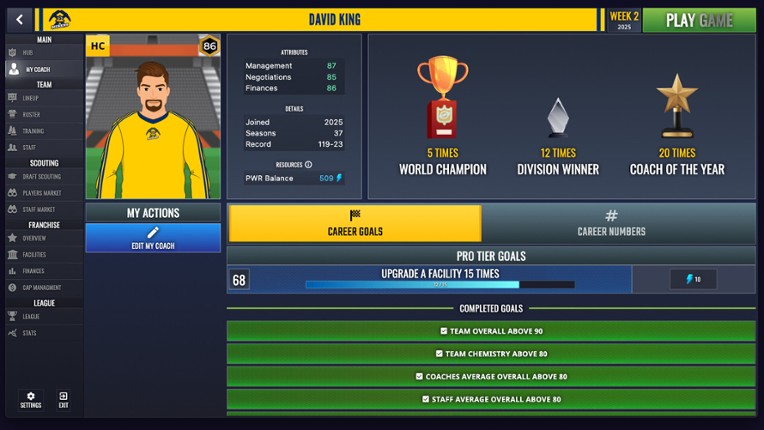 Ultimate Pro Football Coach screenshot