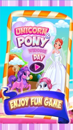 Unicorn &amp; Pony Wedding Day - A virtual pet horse marriage makeover game screenshot